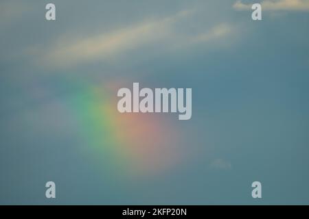 Rainbow halo, red, orange, yellow, green, blue, indigo, violet. France. Stock Photo