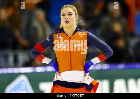 Herenveen Jutta Leerdam During 1500 Meters Foto stock editorial - Imagem  stock