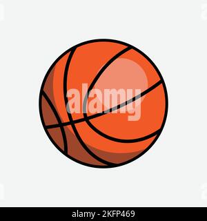 Basketball Ball Icon. Sport Concept, Cartoon of Sickle Vector Icon for Web Design Isolated on White Background - Vector. Vector illustration Stock Vector