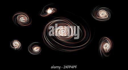 Exploding supernova , forminng of nebula. Black hole in the center of galaxy. Big bang concept. Supernova Blast in Space. The space of the universe. N Stock Photo