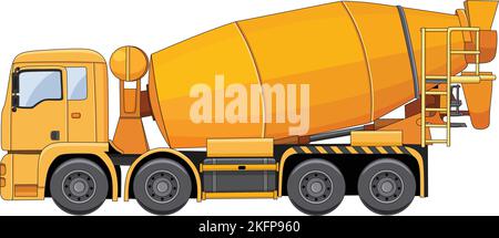 Cement mixer truck vector illustration Stock Vector