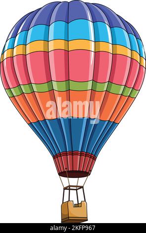 Hot air balloon cartoon vector illustration Stock Vector