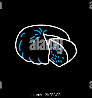 Goat Cheese isolated on dark background icon. Farm animal sign. Graph symbol for your web site design, logo, app, UI. Vector illustration Stock Vector
