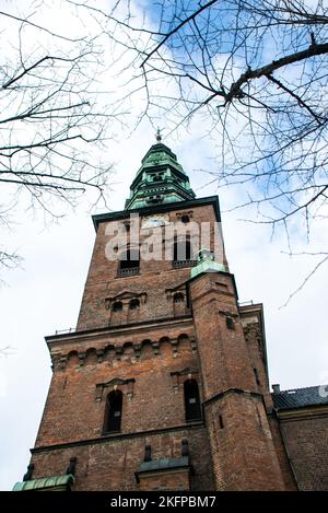 St. Peter's Church, Copenhagen, Denmark. (St. Petri Kirke) A gothic Scandinavian church in the Danish Capital. Sankt Petri. Stock Photo