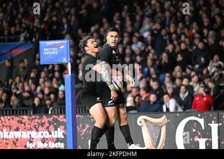 19th November 2022; Twickenham Stadium, London, England: Autumn Series International Rugby England versus New Zealand; Stock Photo