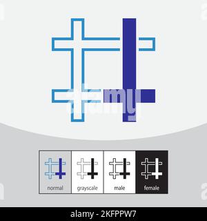 Trend, Hasthag and T Letter Icon. - Vector. Vector illustration Stock Vector