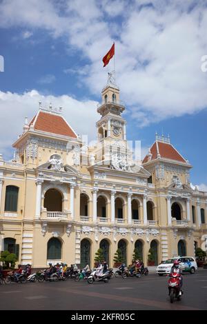 Hotel de Ville - now Peoples Committee Building  - in Ho Chi Minh City Vietnam Stock Photo