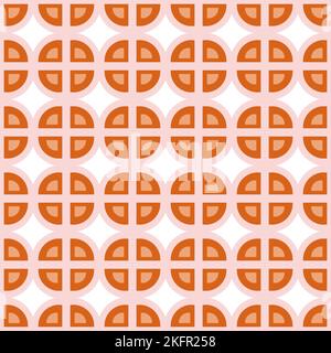 Endless Ornamental pattern of simple geometric shapes in trendy bright color composition. Abstract repeating texture. Isolate. Template for lettering, background for web, poster, card, brochure, Flyer Stock Vector
