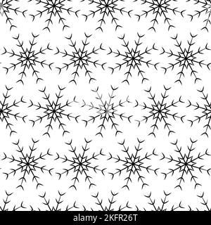 Endless pattern of openwork abstract snowflake. Vector repeat texture. Abstract background. Isolate. Suitable for banner, postcard, brochure or greeting. Good for background, web, label or price. EPS Stock Vector