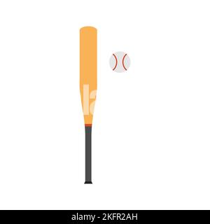 Baseball Bat and Ball Ball icon, Sport Concept, Flat Style. Vector illustration Stock Vector
