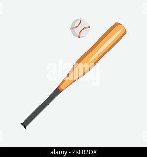 Baseball Bat and Ball Ball icon, Sport Concept, Flat Style. Vector illustration Stock Vector