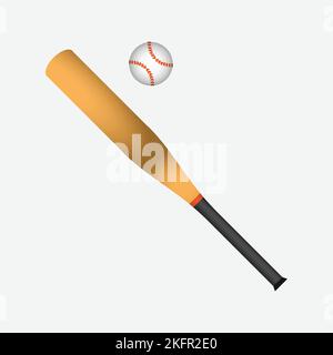 Baseball Bat and Ball Ball icon, Sport Concept, Flat Style. Vector illustration Stock Vector
