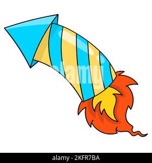 A vector illustration of a cute cartoon firework Stock Vector