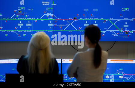 Bucharest, Romania - November 18, 2022: The Bucharest Metro Dispatch Center is opened to the public on the occasion of the 43rd anniversary of the Buc Stock Photo