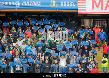 Genova, Italy, 19/11/2022, Fans during the ANS - Autumn Nations Series Italy, rugby match between Italy and South Africa on 19 November 2022 at Luigi Ferrarsi Stadium in Genova, Italy. Photo Nderim Kaceli Stock Photo