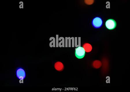 image of Abstract blurred bokeh background with warm colorful lights. Stock Photo