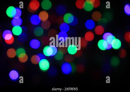Abstract circular bokeh background of Christmaslight Stock Photo