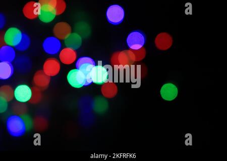 Abstract circular bokeh background of Christmaslight Stock Photo