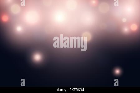 Purple color light bokeh abstract background, Vector eps 10 illustration bokeh particles, Background decoration Stock Vector