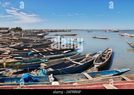 River port in Ziguinchor, South Senegal, West Africa Stock Photo