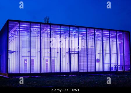 Flood pumping station in Schönhauser Straße, Cologne, North Rhine-Westphalia, Germany, Europe Stock Photo