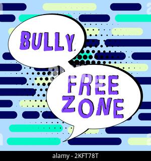 Writing displaying text Bully Free Zone. Business overview Be respectful to other bullying is not allowed here Stock Photo