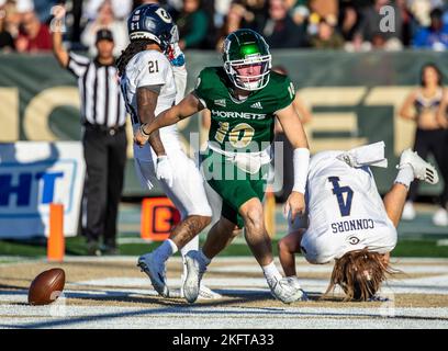 Hornet Stadium. 19th Nov, 2022. U.S.A. during the NCAA Causeway Classic Football game between UC Davis Aggies and the Sacramento State Hornets. Sacramento State beat UC Davis 27-21 at Hornet Stadium. Thurman James/CSM/Alamy Live News Stock Photo