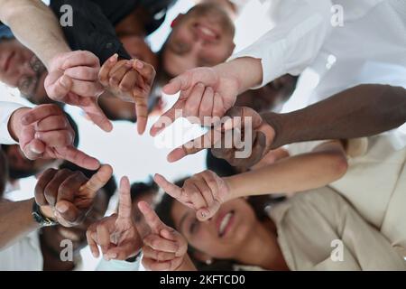 close up. portrait of a large group of diverse business people. Stock Photo