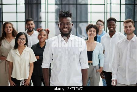 Group of young business people and designers.They working on new project.Startup concept Stock Photo