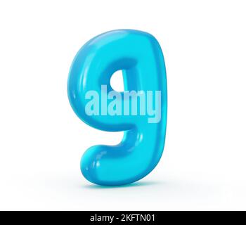 The illustrative blue small j letter isolated on white background Stock ...