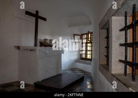 PREDJAMA, SLOVENIA - October 02, 2022 - Famous medieval cave castle in Predjama, Slovenia Stock Photo