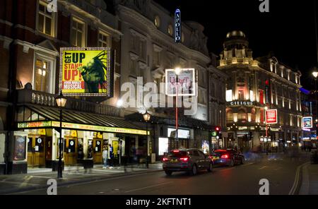 London Theatres Theatreland Shaftsbury Avenue West End London Stock Photo