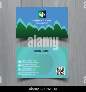 Professional business card design template Stock Vector