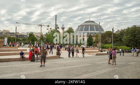 PARIS, FRANCE - AUGUST 09, 2015: street level view of Bourse de commerce in Paris. Stock Photo