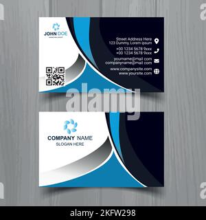Professional business card design template Stock Vector