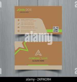 Professional business card design template Stock Vector