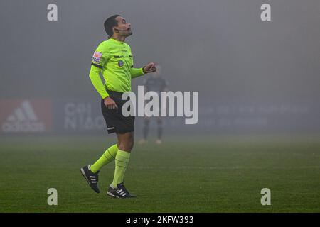 referee Mehdi Sayoud pictured during a female soccer game between Standard Femina de Liege and Zulte-Waregem on the 11 th matchday of the 2022 - 2023 season of Belgian Lotto Womens Super League , Saturday 19 th of November 2022  in Liege, Belgium . PHOTO SPORTPIX | STIJN AUDOOREN Stock Photo