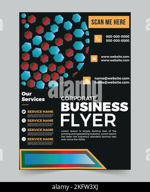 Professional business flyer design template for business Stock Vector