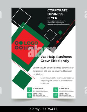 Professional business flyer design template for business Stock Vector