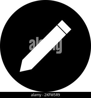 Black and white pen button, edit button Stock Vector