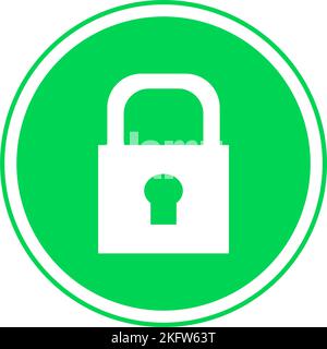 Padlock icon, security icon, locked sign icon, security button Stock Vector