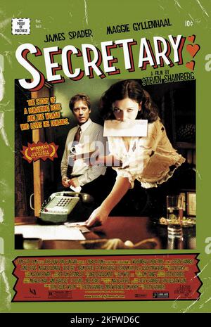 JAMES SPADER, MAGGIE GYLLENHAAL POSTER, SECRETARY, 2002 Stock Photo