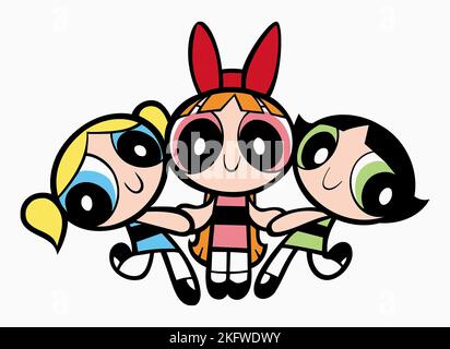 BUTTERCUP, BLOSSOM, BUBBLES, THE POWERPUFF GIRLS, 2002 Stock Photo