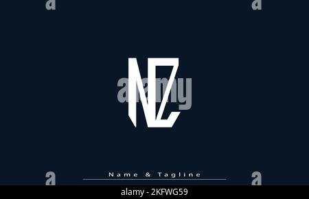 Alphabet letters Initials Monogram logo NZ , ZN Stock Vector