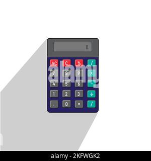 Basic calculator with set of digits isolated on white. Flat design. EPS 10 vector illustration. Stock Vector