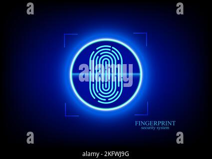graphics design fingerprint concept security access control vector illustration Stock Vector