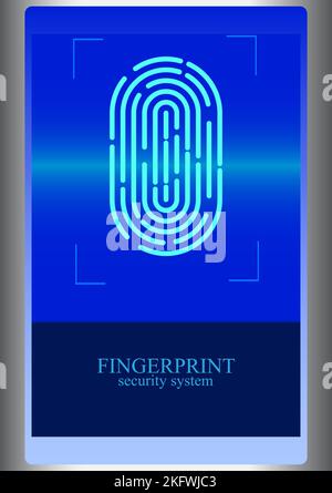 graphics design fingerprint concept security access control vector illustration Stock Vector