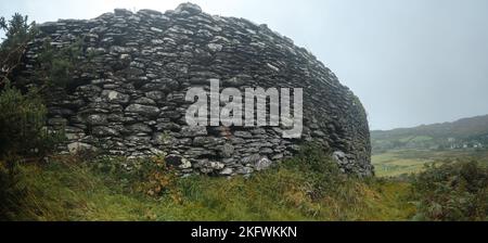 A view of the historic Caherdaniel stone fort in County Kerry, Republic of Ireland. Stock Photo