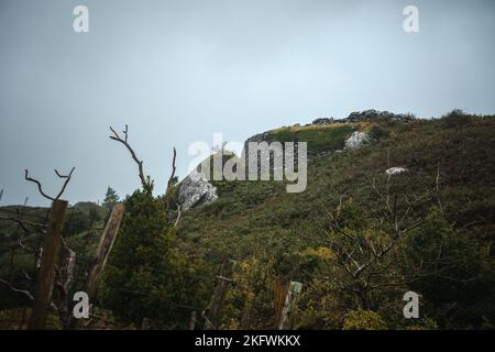 A view of the historic Caherdaniel stone fort in County Kerry, Republic of Ireland. Stock Photo