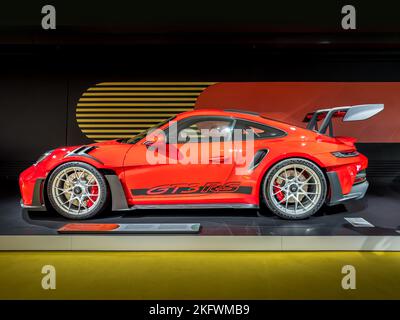 Stuttgart-Zuffenhausen - 12 November 2022 - Porsche Museum, Porsche 911 GT3 RS Stock Photo